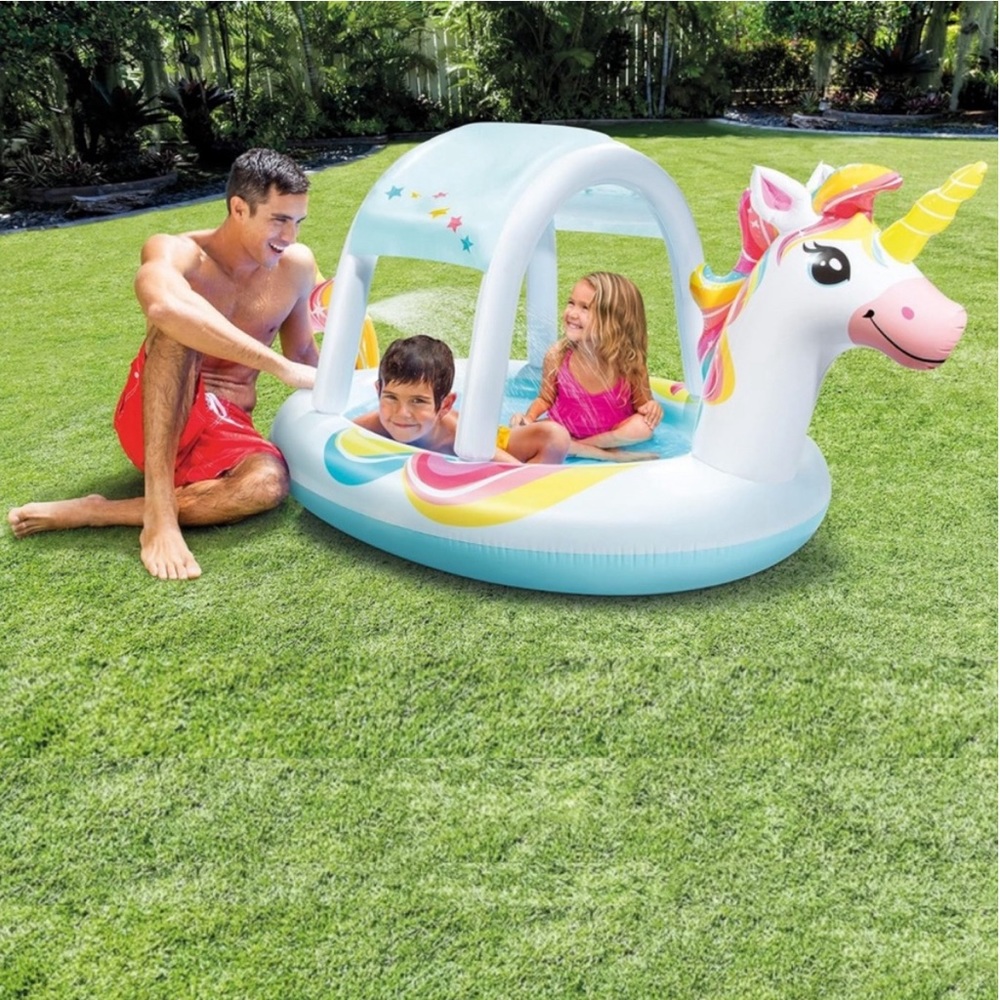 Intex Unicorn Spray Portable Pool Baby Toddler Removable Sun Shade